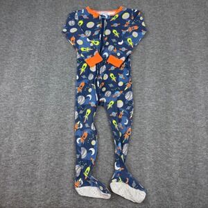 Simple Joys by Carters Footed Pajamas Kids 3T Blue Space Rocket Ship Sleeper